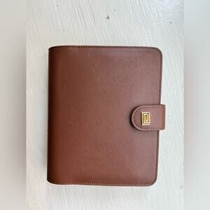 Notiq Mini Saffiano Ringless Agenda Cover in Caramel